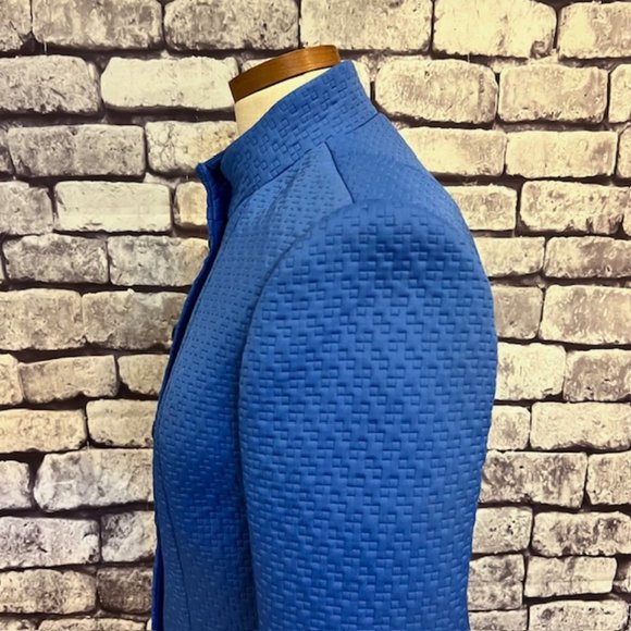 Casual Corner Vintage Blue Button Down Jacket Size 6 - Picture 5 of 9